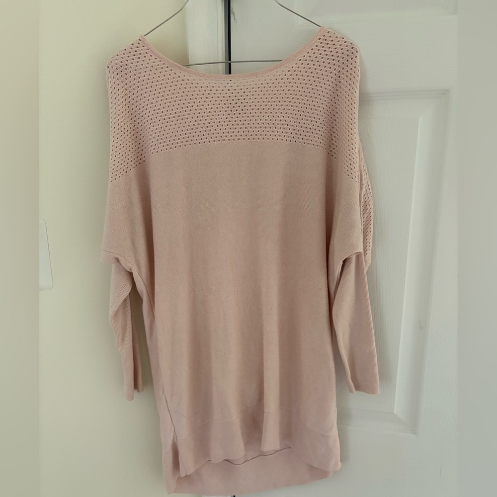 CALIA by Carrie Underwood Soft Pink Crew Neck Sweater